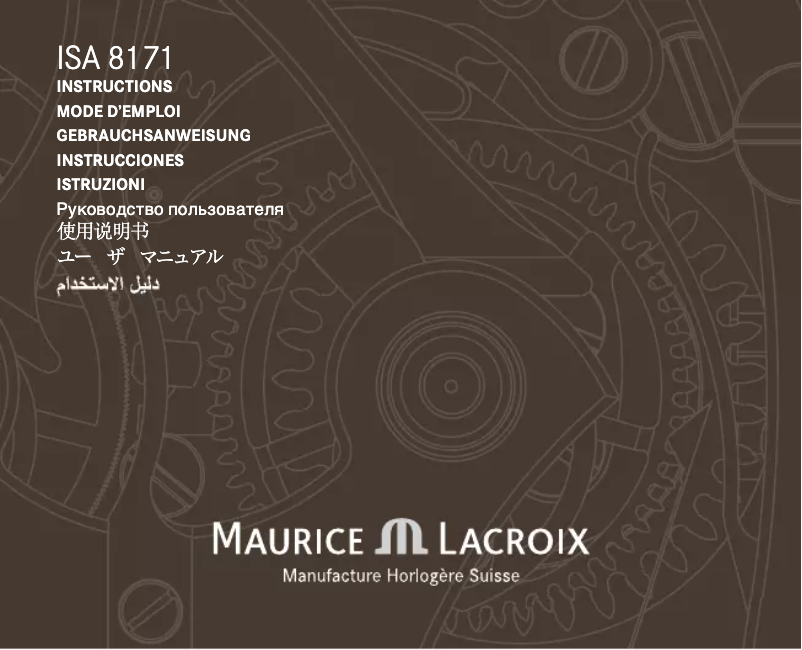 Page n°1 - Manuel utilisateur Maurice Lacroix LC 1138