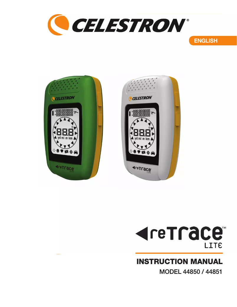 Page 1 de la notice Manuel utilisateur Celestron reTrace Lite
