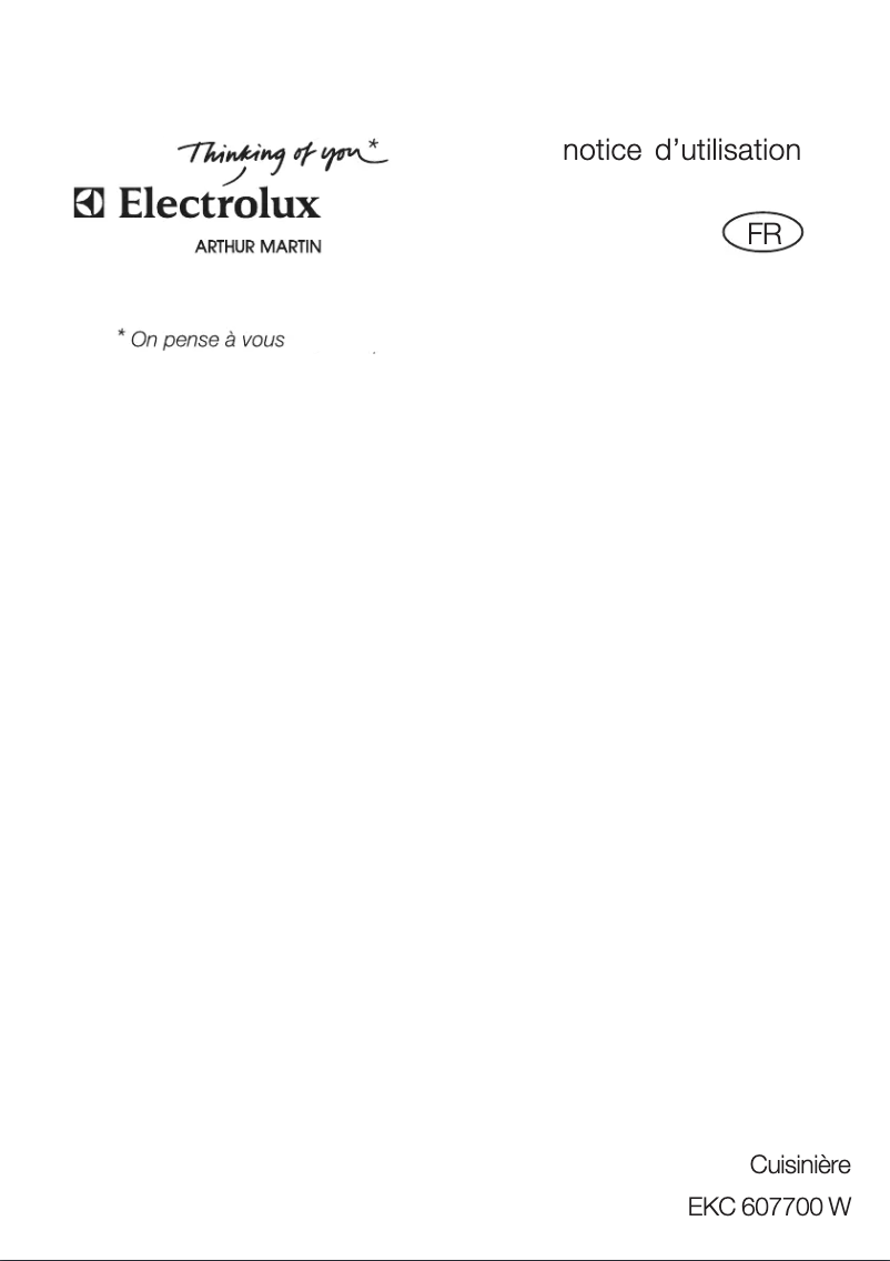 Página 1 del manual Manual de usuario Arthur Martin-Electrolux EKC607700W