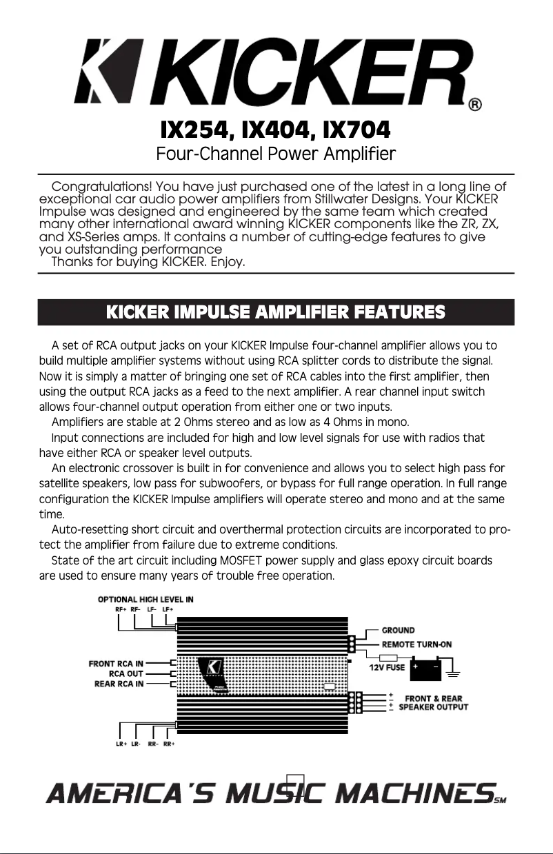 Página 1 del manual Manual de usuario Kicker IX 704 Impulse