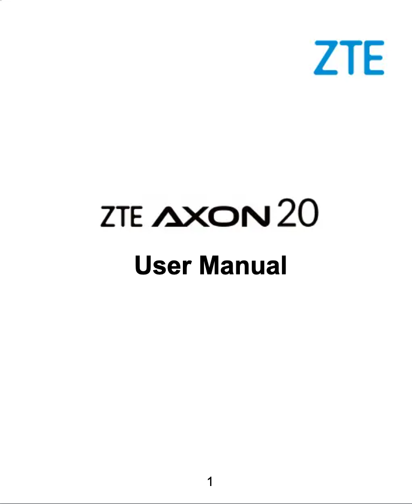 Image de la première page du manuel de l'appareil Axon 20