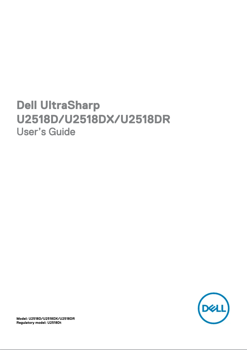 Page n°1 - Manuel utilisateur Dell UltraSharp U2518D
