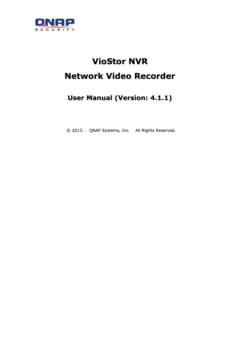 Page 1 de la notice Manuel utilisateur QNAP VS-4016U-RP