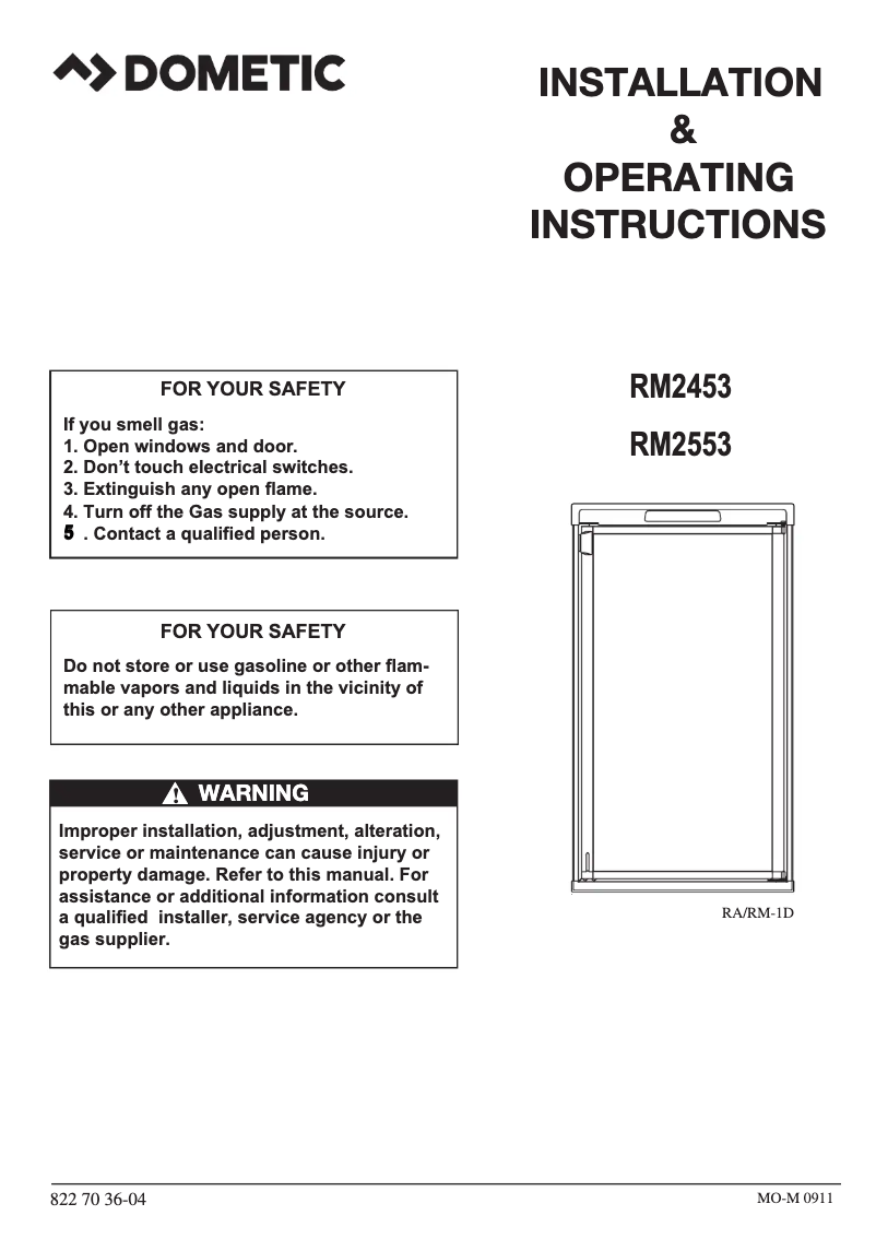 Imagen de la primera página del manual del dispositivo RM2553