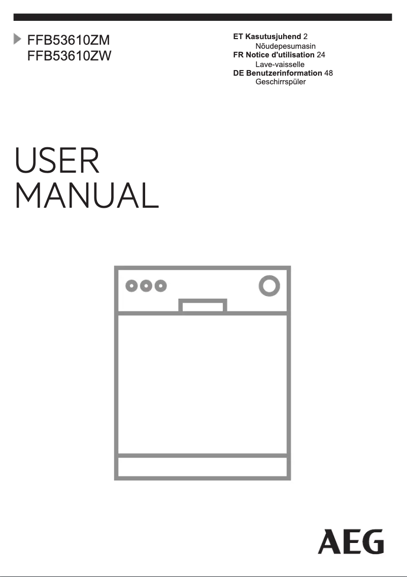Página 1 del manual Manual de usuario AEG FFB53610ZM