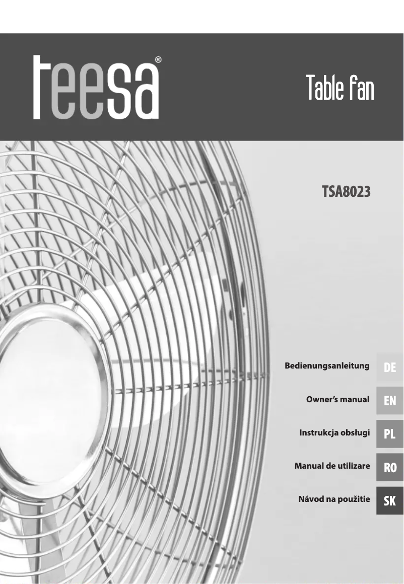 Page 1 de la notice Manuel utilisateur Teesa TSA8023
