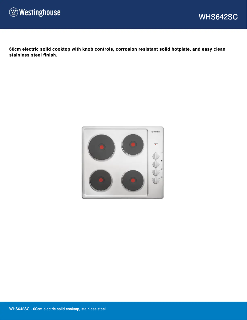 Image de la première page du manuel de l'appareil WHS642SC