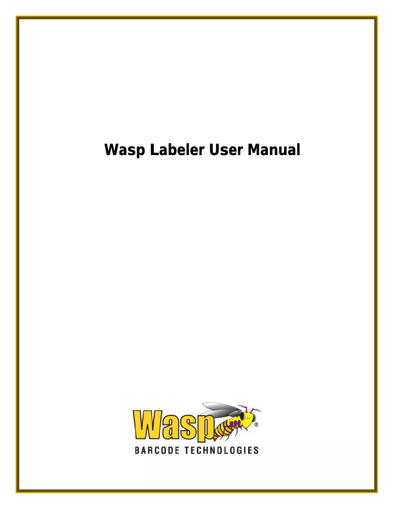 Page 1 de la notice Manuel utilisateur Wasp Labeler +2D