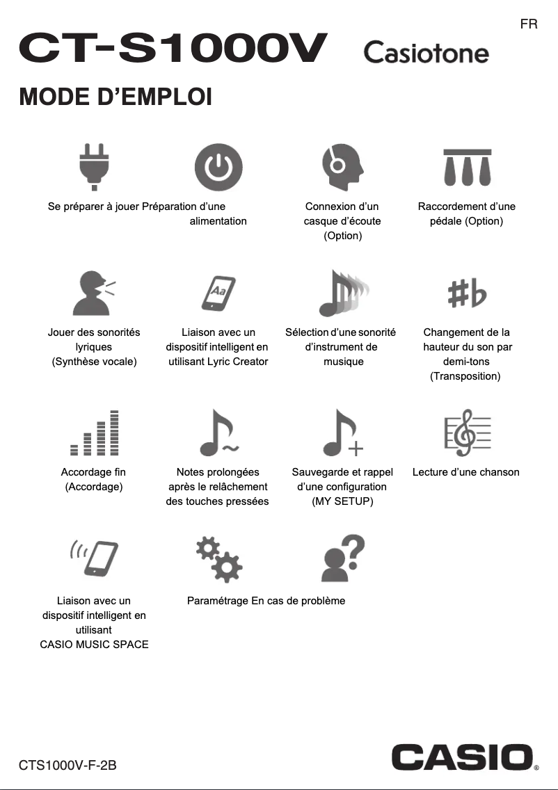 Image de la première page du manuel de l'appareil Casiotone CT-S1000V