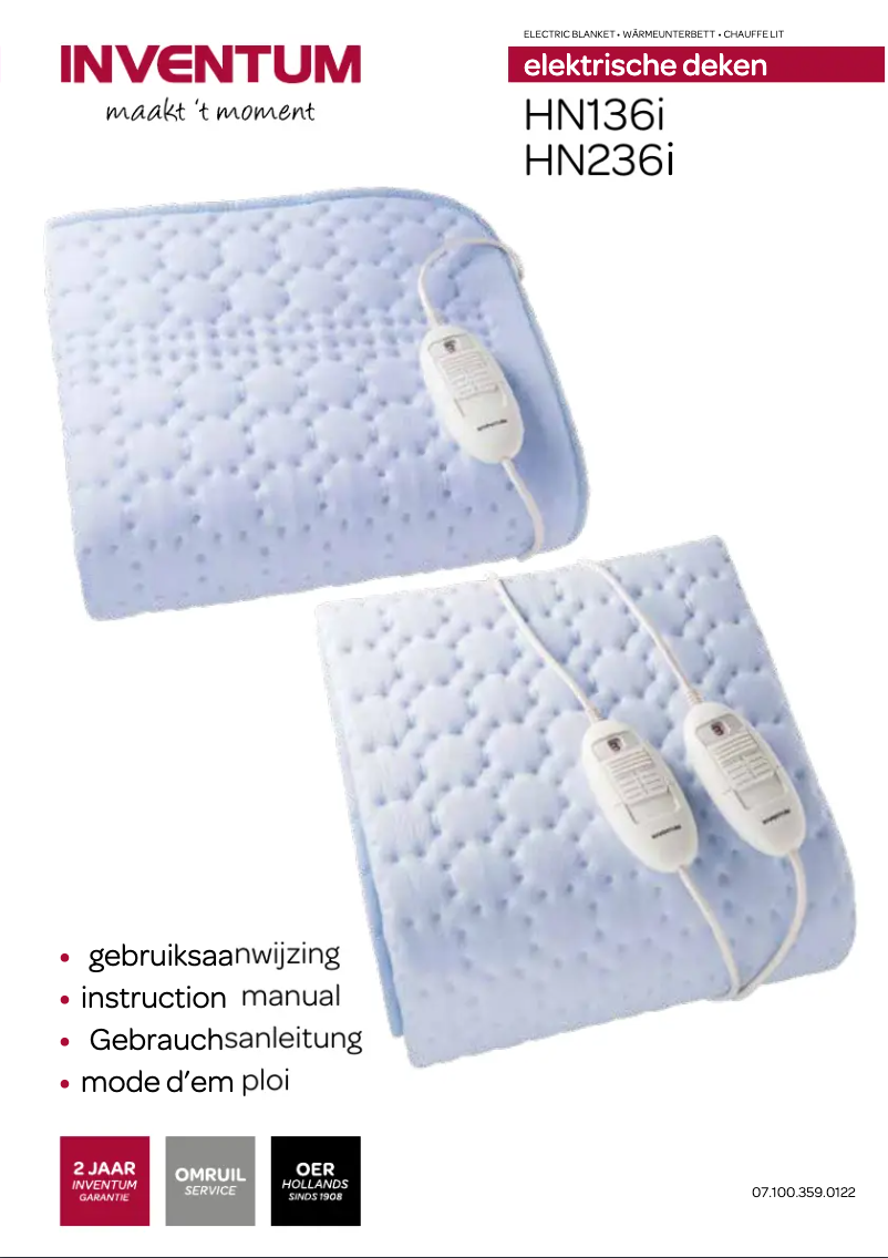 Page 1 de la notice Manuel utilisateur Inventum HN236i