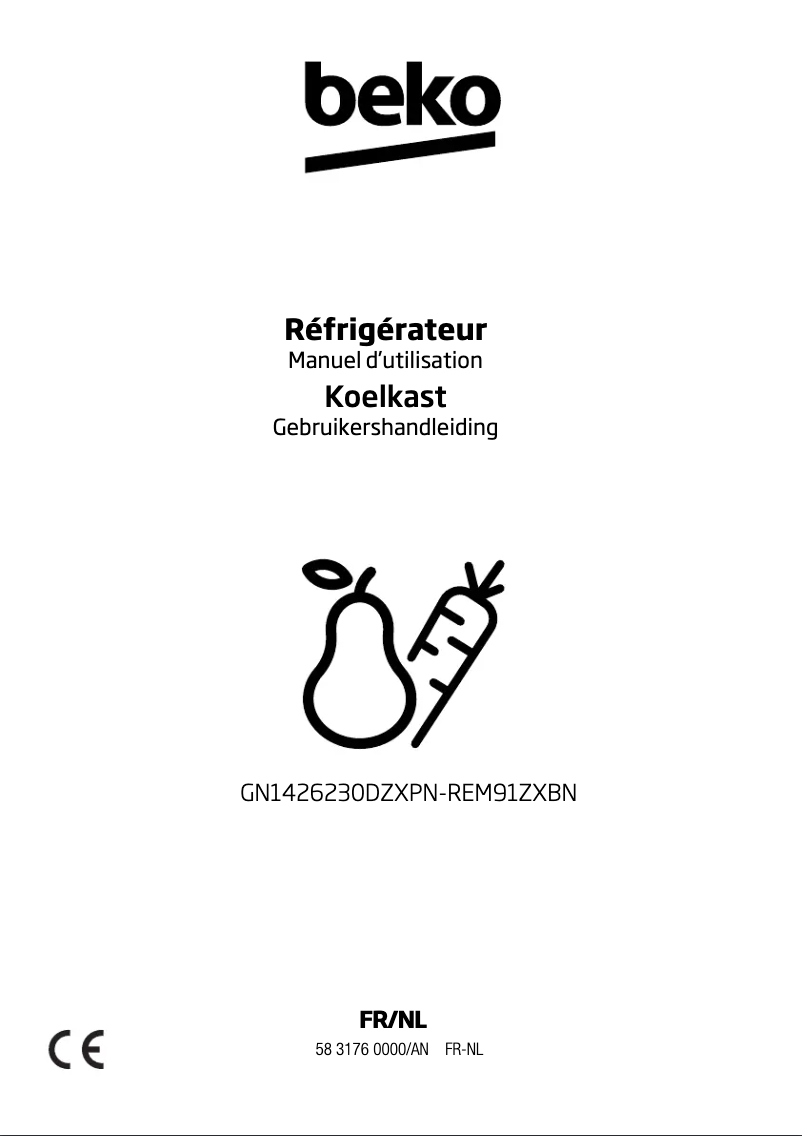 Page 1 de la notice Manuel utilisateur Beko REM91ZXBN