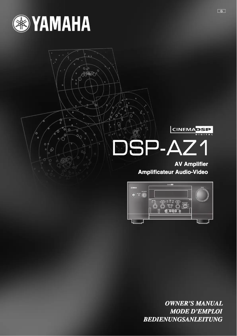 Page n°1 - Manuel utilisateur Yamaha DSP-AZ1