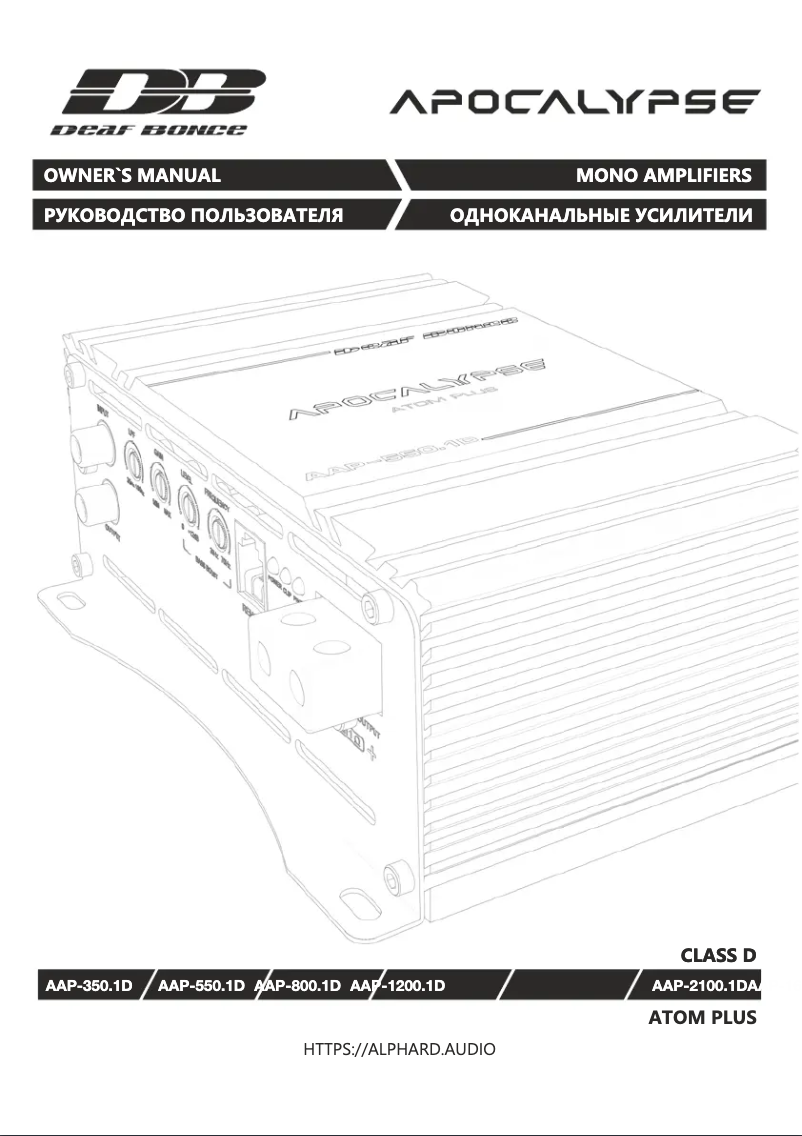 Page n°1 - Manuel utilisateur Deaf Bonce Apocalypse AAP-1200.1D Atom Plus