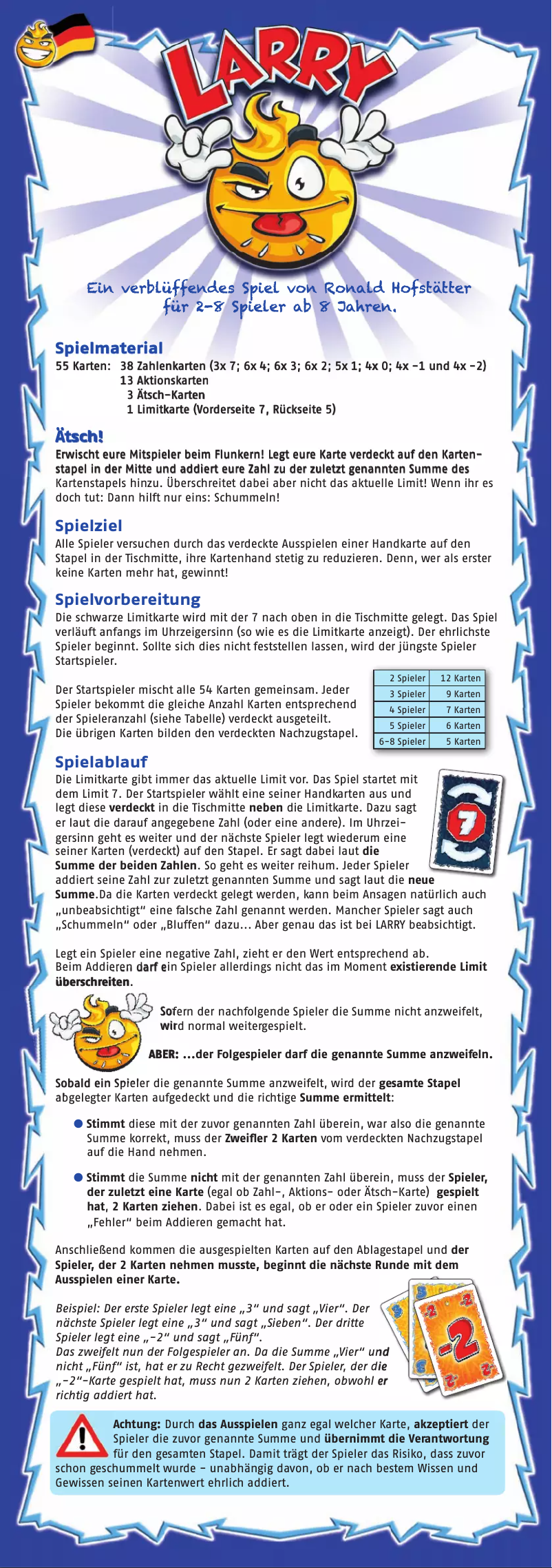 Image de la première page du manuel de l'appareil Larry