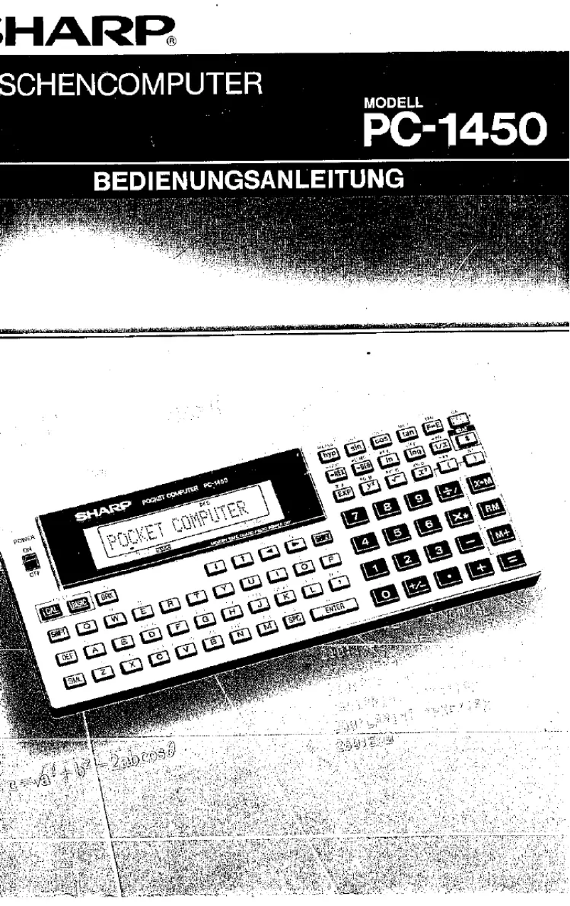 Imagen de la primera página del manual del dispositivo PC1450