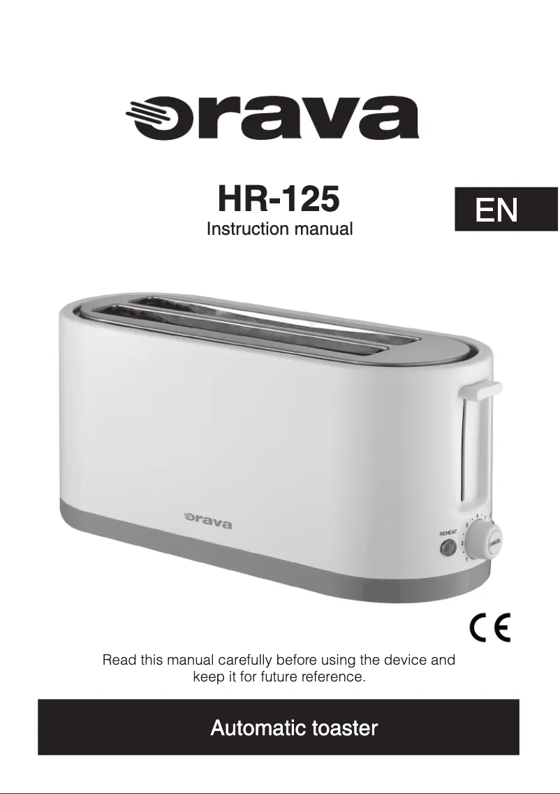 Image de la première page du manuel de l'appareil HR-125
