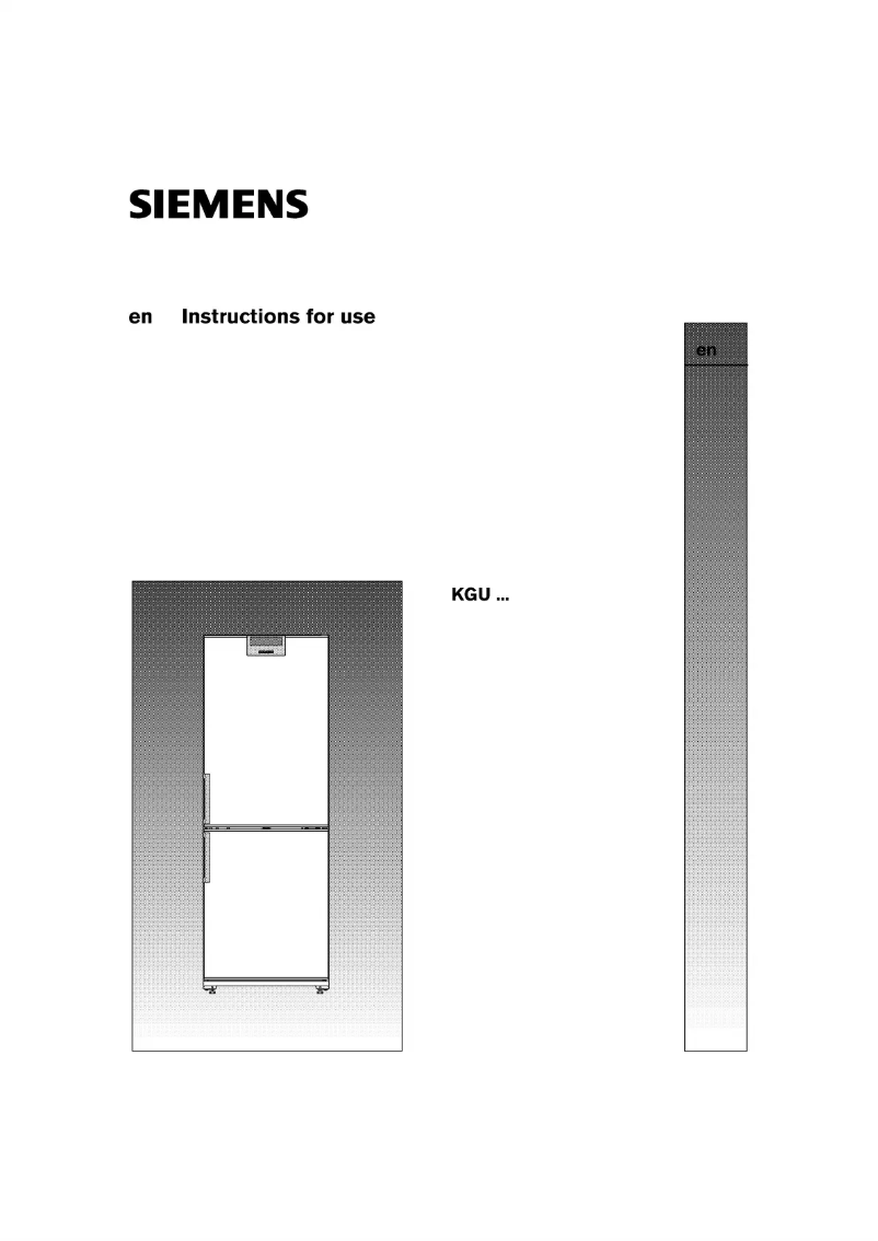 Page n°1 - Manuel utilisateur Siemens KG30U625GB