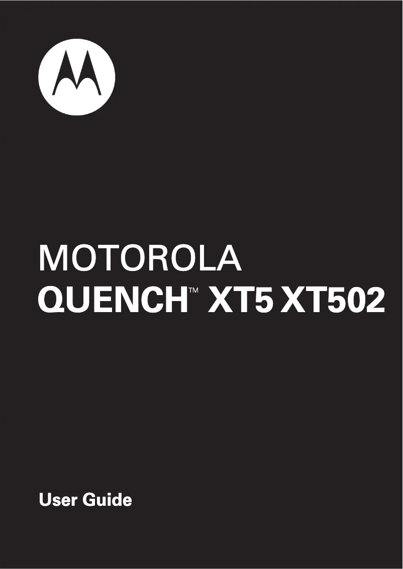 Page 1 de la notice Manuel utilisateur Motorola Quench XT502