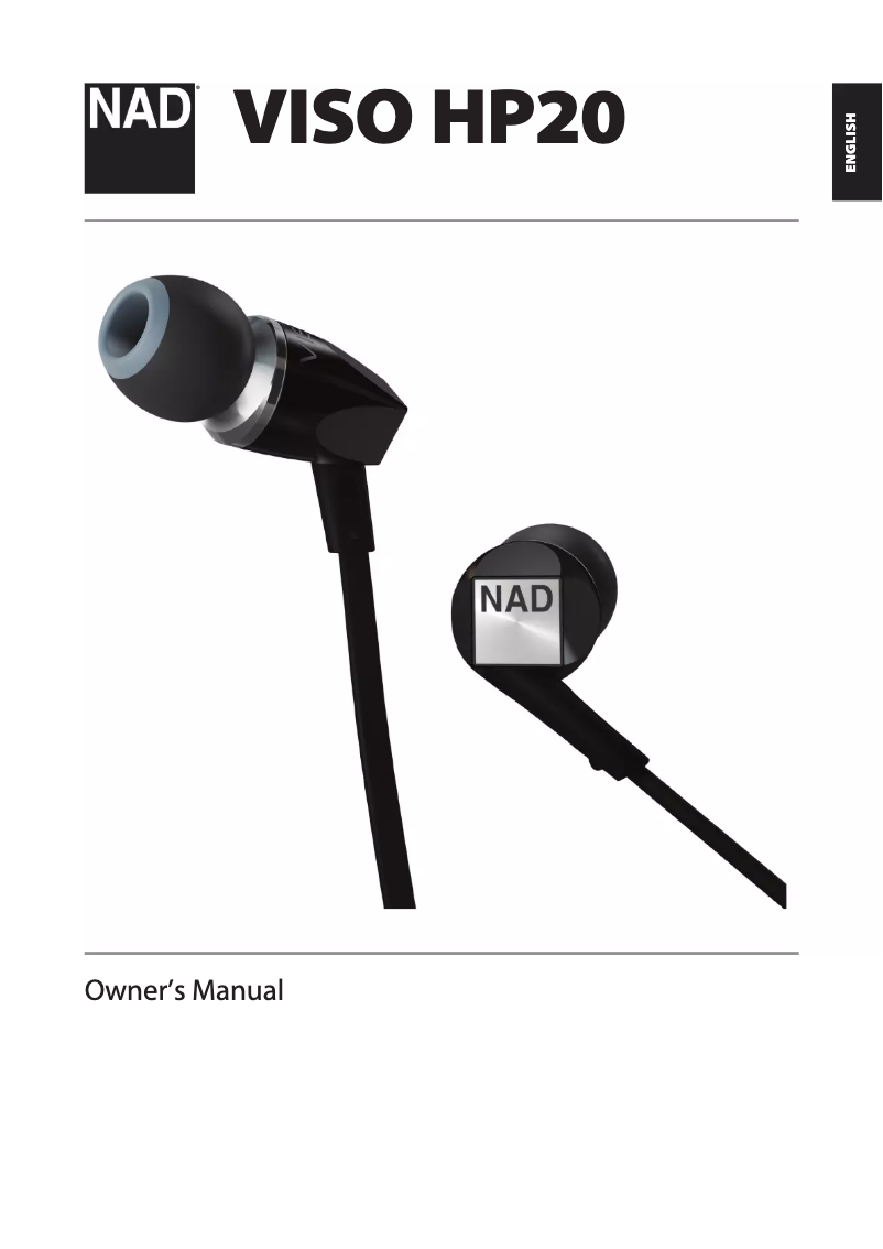 Page n°1 - Manuel utilisateur NAD VISO HP20