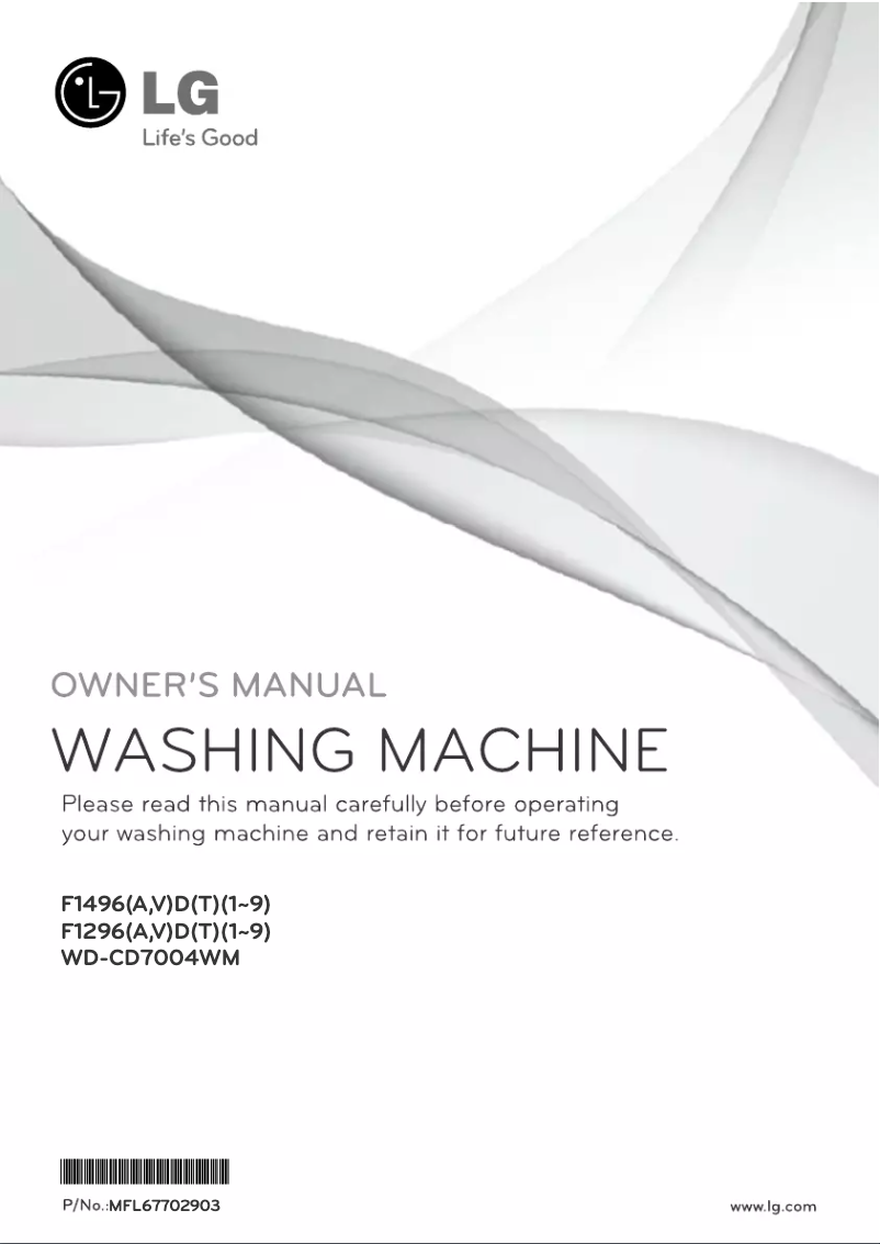 Image de la première page du manuel de l'appareil WD-CD7004WM