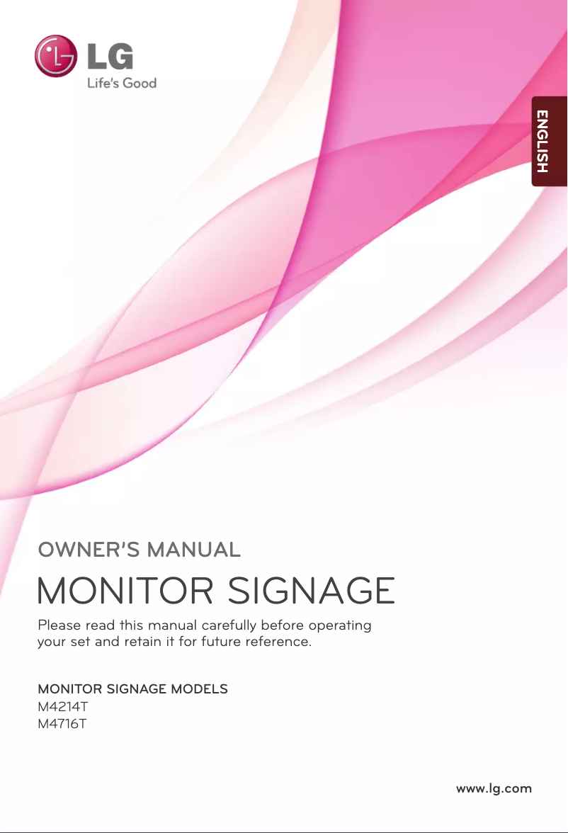 Page n°1 - Manuel utilisateur LG M4214T