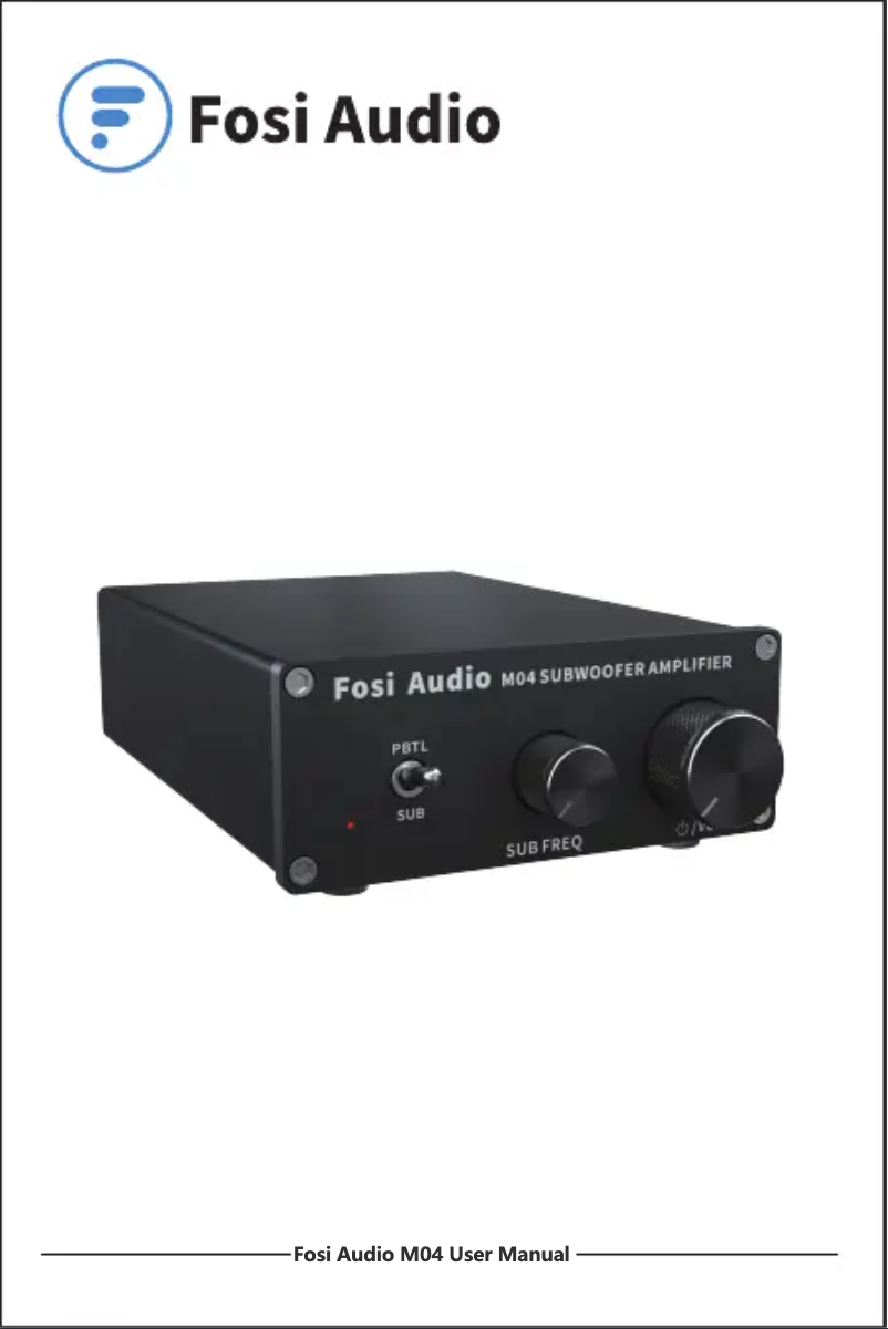 Page n°1 - Manuel utilisateur Fosi Audio M04