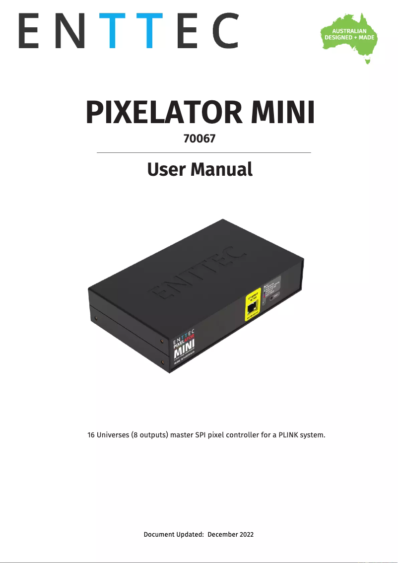 Image de la première page du manuel de l'appareil Pixelator Mini 70066
