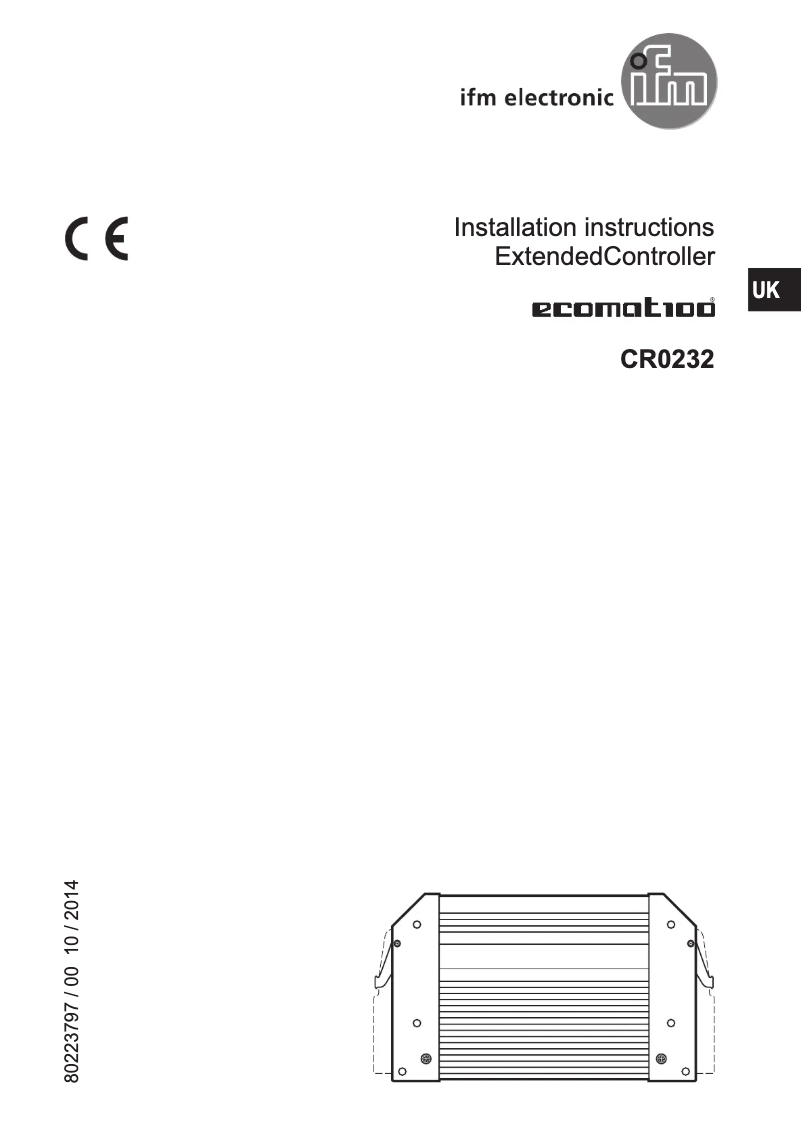 Page n°1 - Manuel utilisateur IFM CR0232