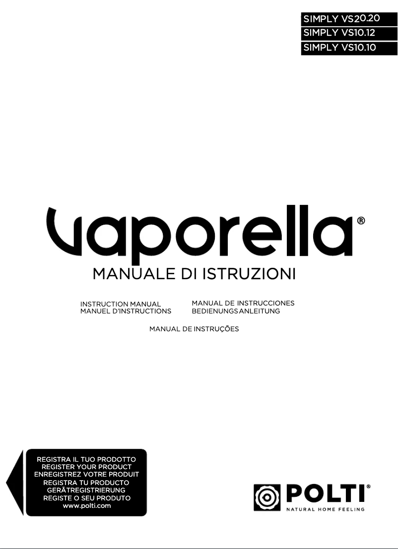 Page n°1 - Manuel utilisateur Polti Vaporella Simply VS10.12