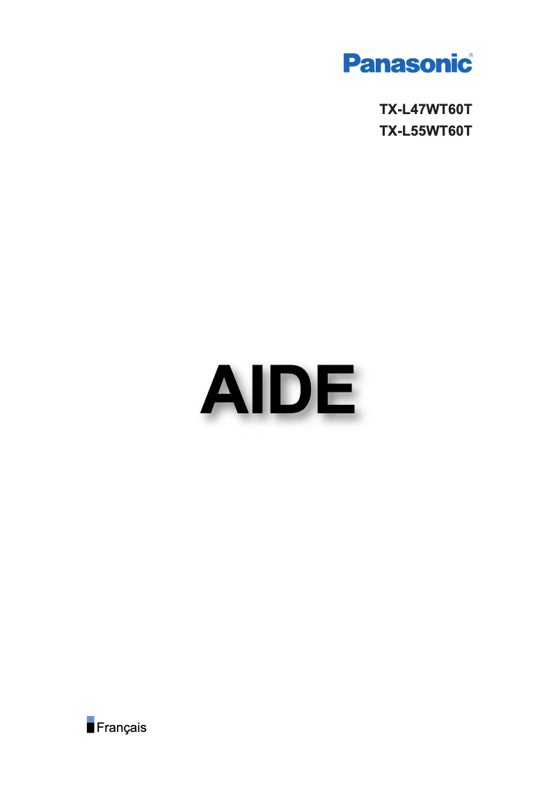 Page 1 de la notice Manuel utilisateur Panasonic Viera TX-L55WT60T