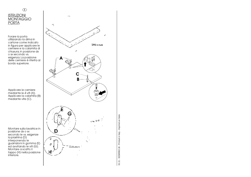 Page 1 de la notice Manuel utilisateur Candy CIN 100 T UK
