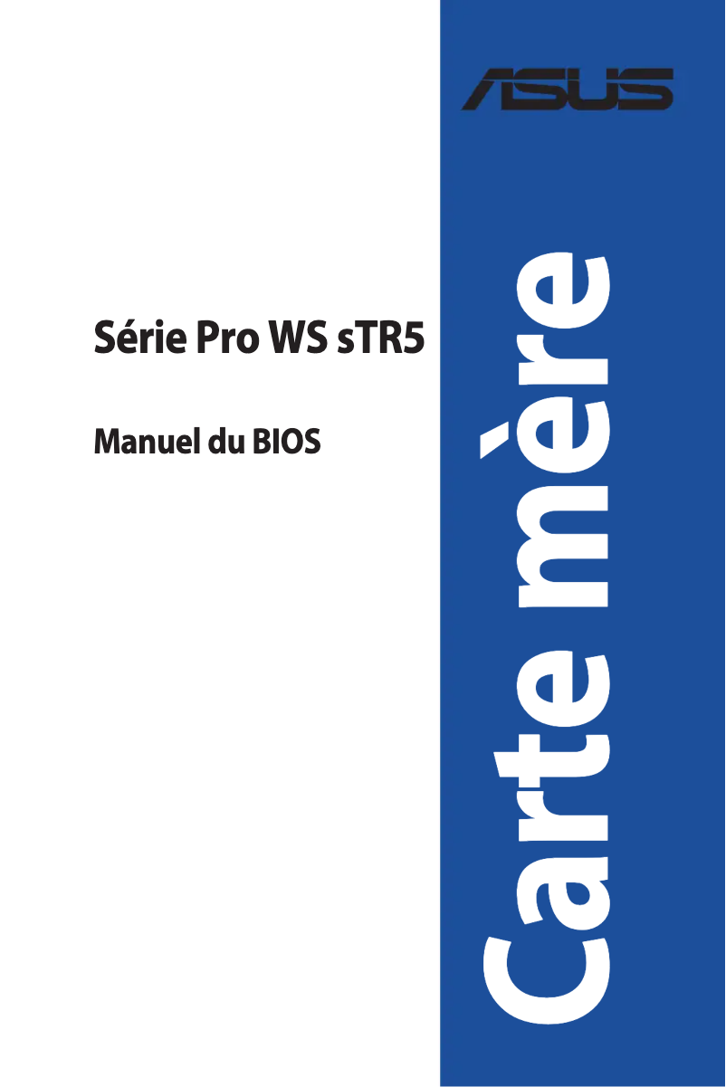 Page 1 de la notice Manuel utilisateur Asus Pro WS TRX50-SAGE WIFI
