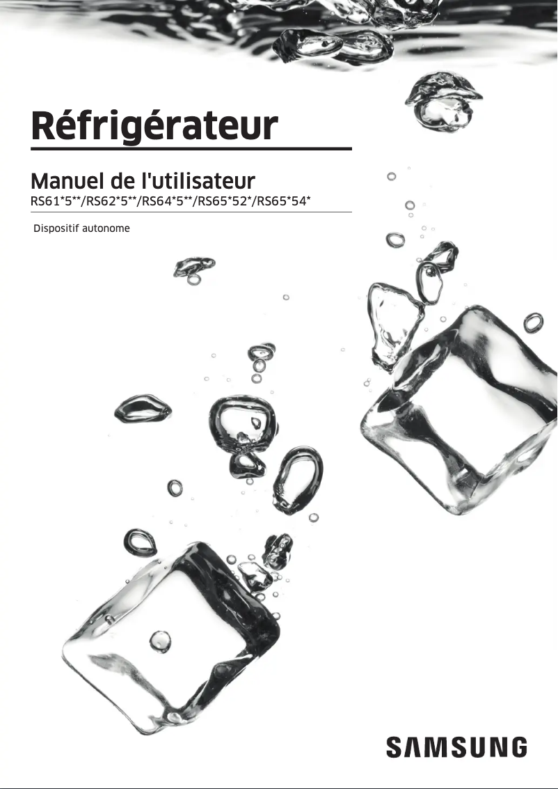 Page n°1 - Manuel utilisateur Samsung RS65R5691SL