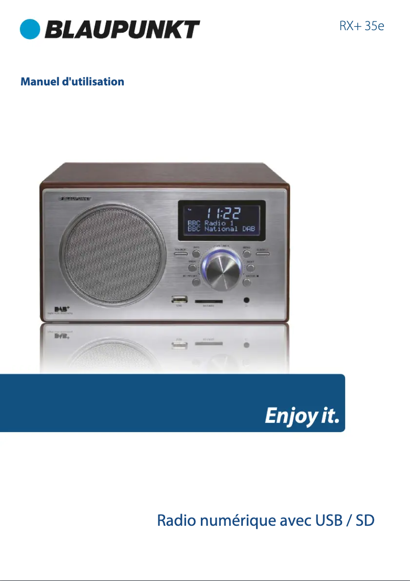 Página 1 del manual Manual de usuario Blaupunkt RX+ 35e