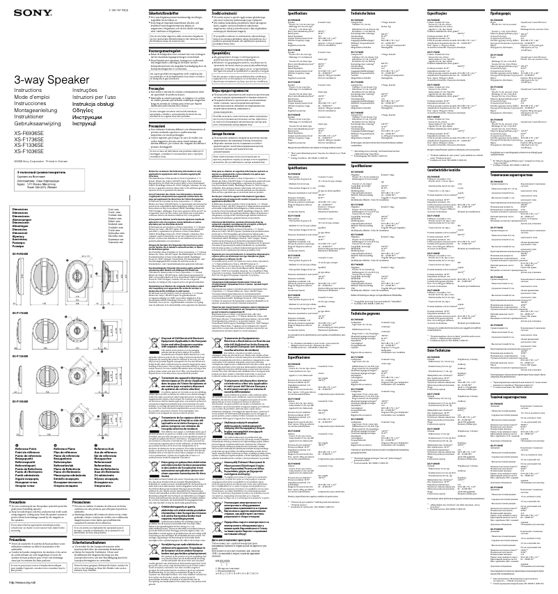 Image de la première page du manuel de l'appareil XS-F6936SE