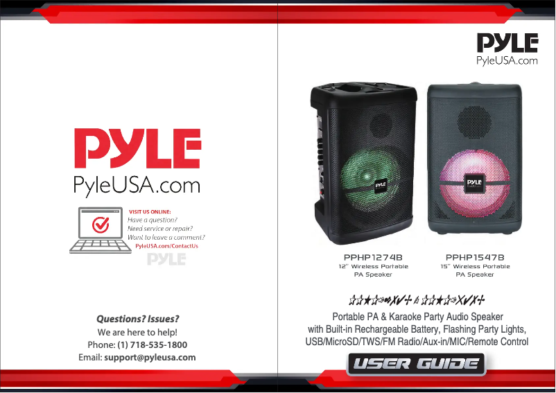 Image de la première page du manuel de l'appareil PPHP1274B