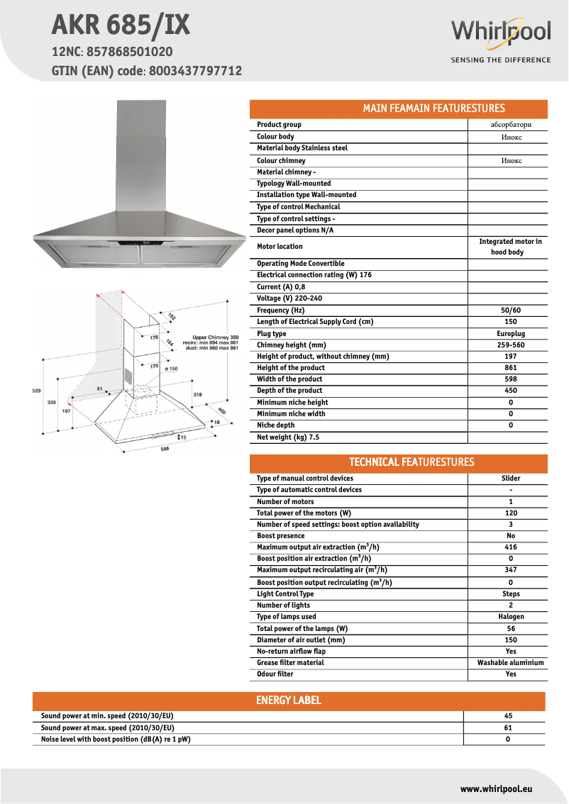 Image de la première page du manuel de l'appareil AKR 685/IX