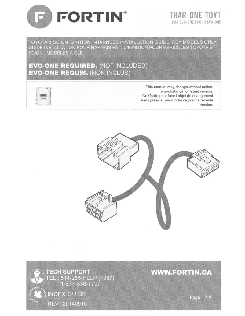 Page 1 de la notice Manuel utilisateur Fortin THAR-ONE-TOY