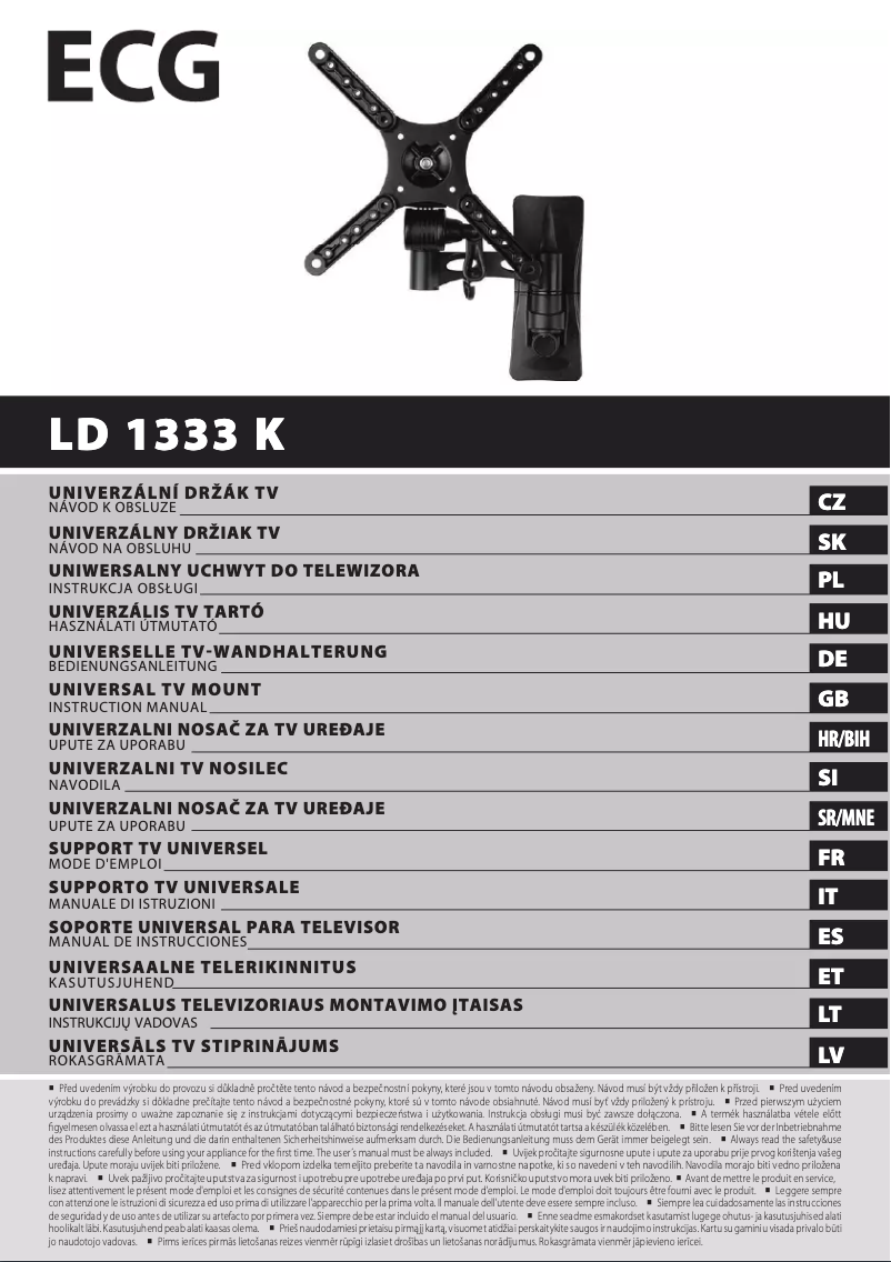 Page 1 de la notice Manuel utilisateur ECG LD 1333 K