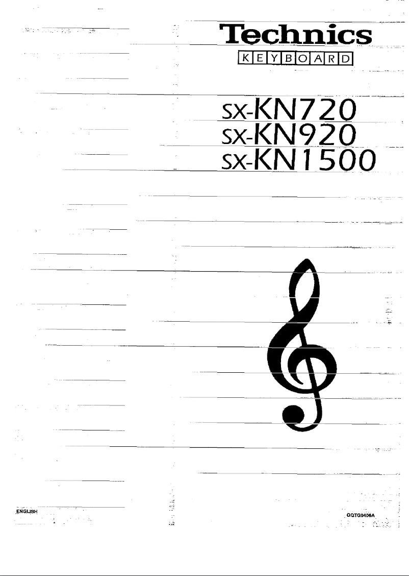 Image de la première page du manuel de l'appareil SX-KN1500