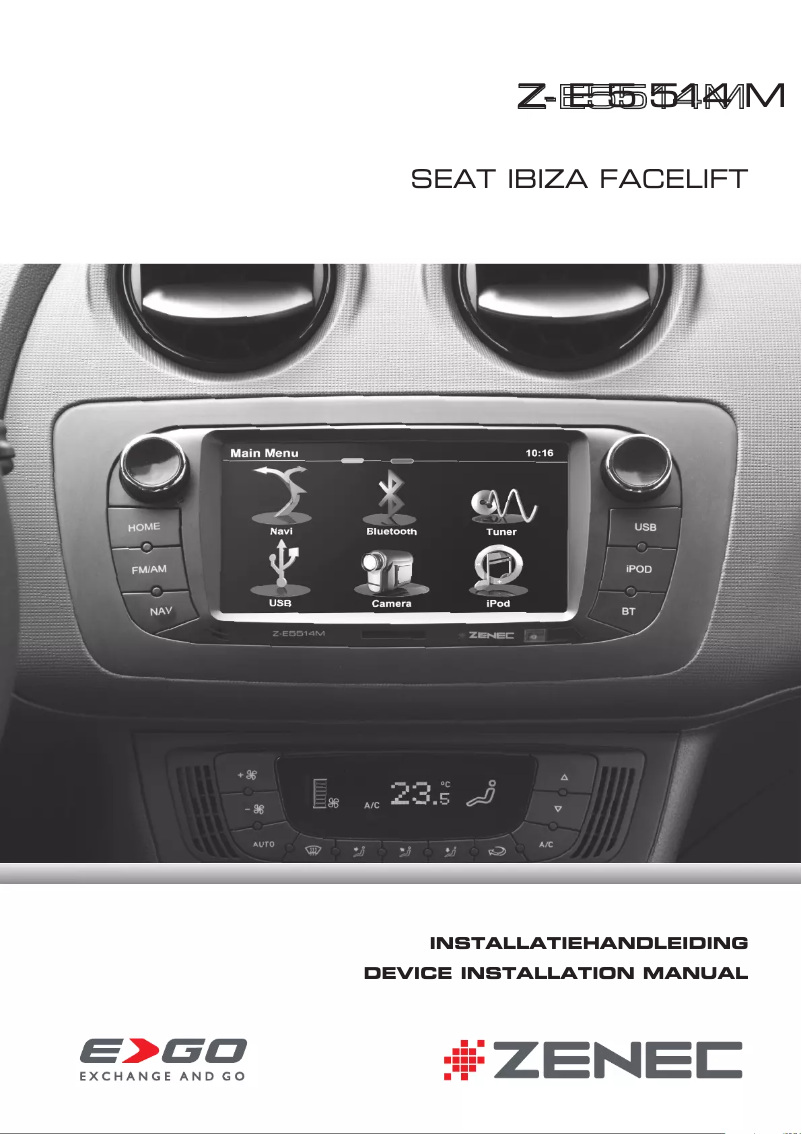 Page n°1 - Manuel utilisateur Zenec Z-E5514M