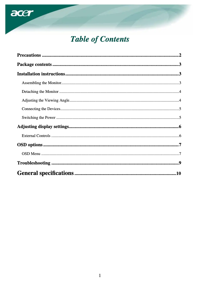 Image de la première page du manuel de l'appareil AL1912