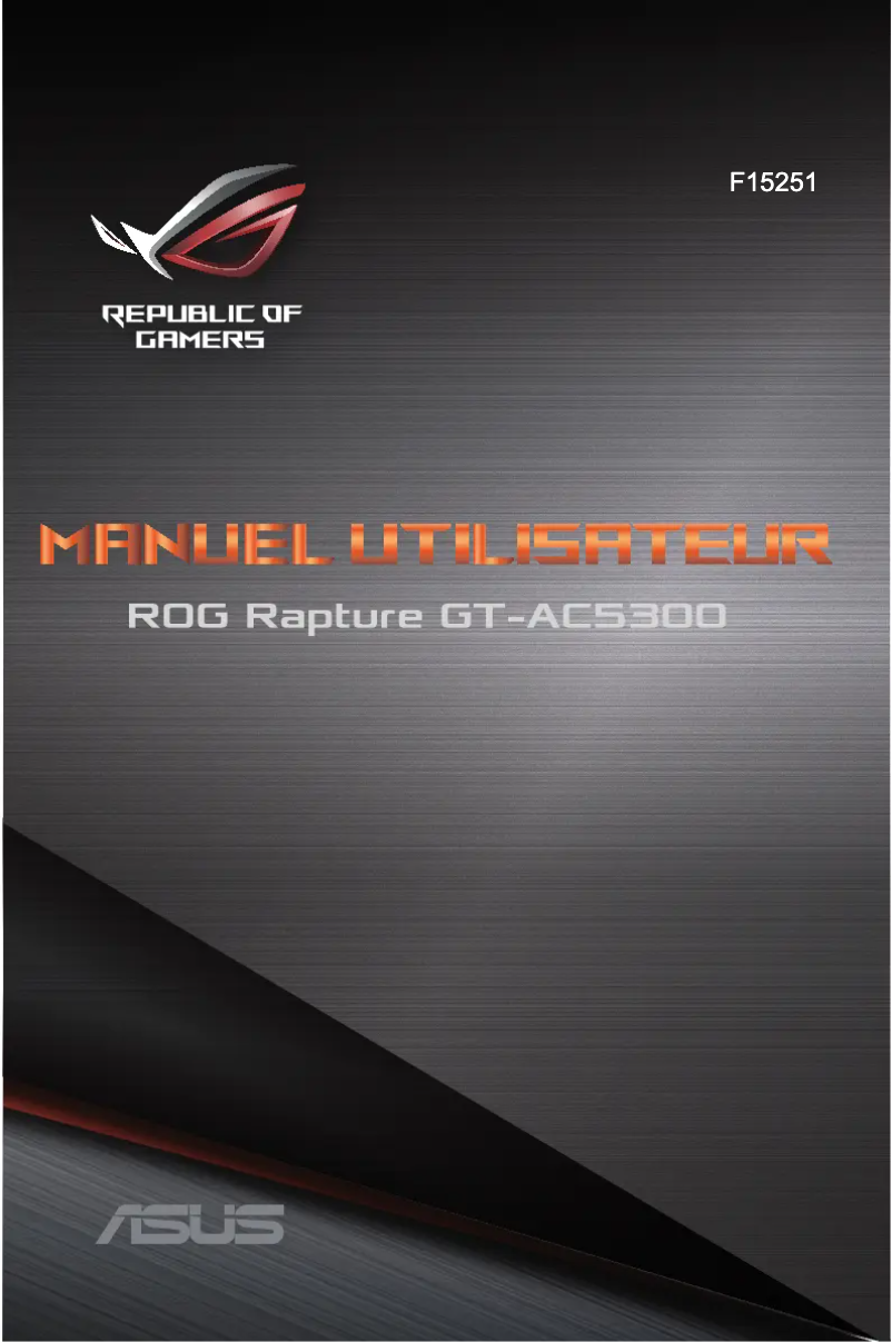 Image de la première page du manuel de l'appareil ROG Rapture GT-AC5300