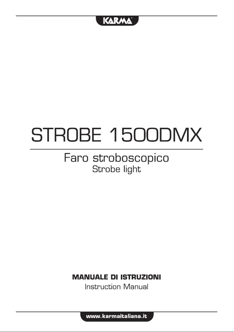 Page n°1 - Manuel utilisateur Karma STROBE 1500DMX