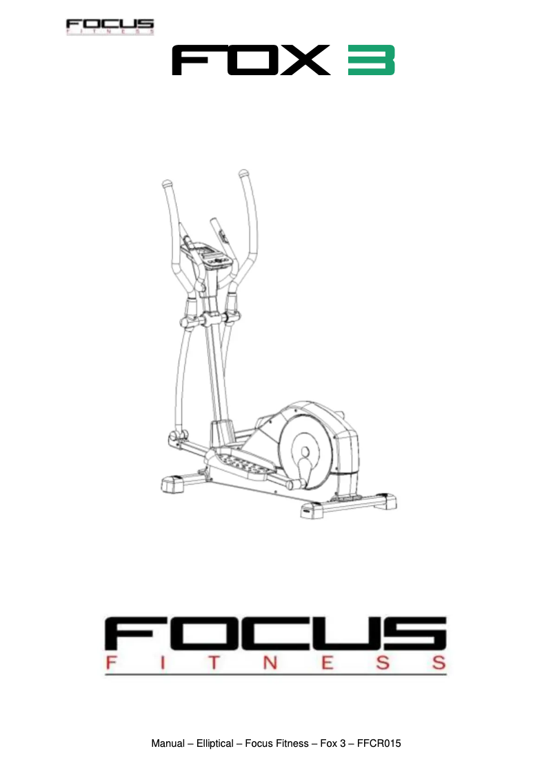 Page 1 de la notice Manuel utilisateur Focus Fitness Fox 3