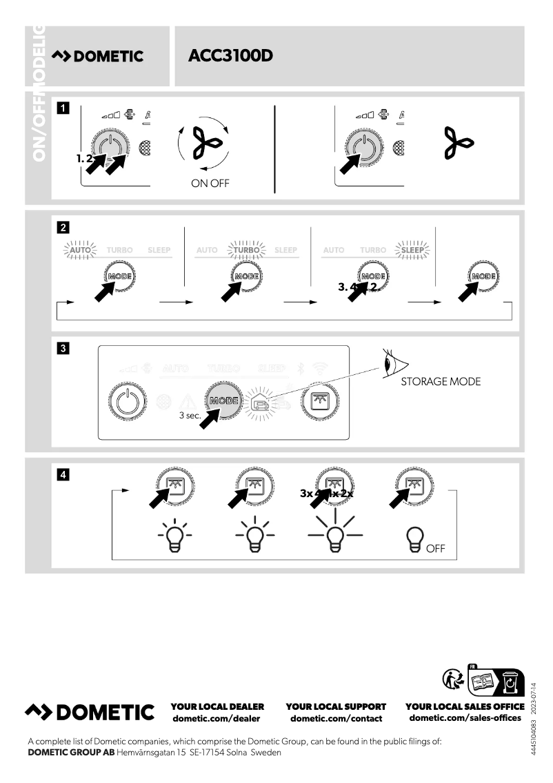Imagen de la primera página del manual del dispositivo ACC3100D
