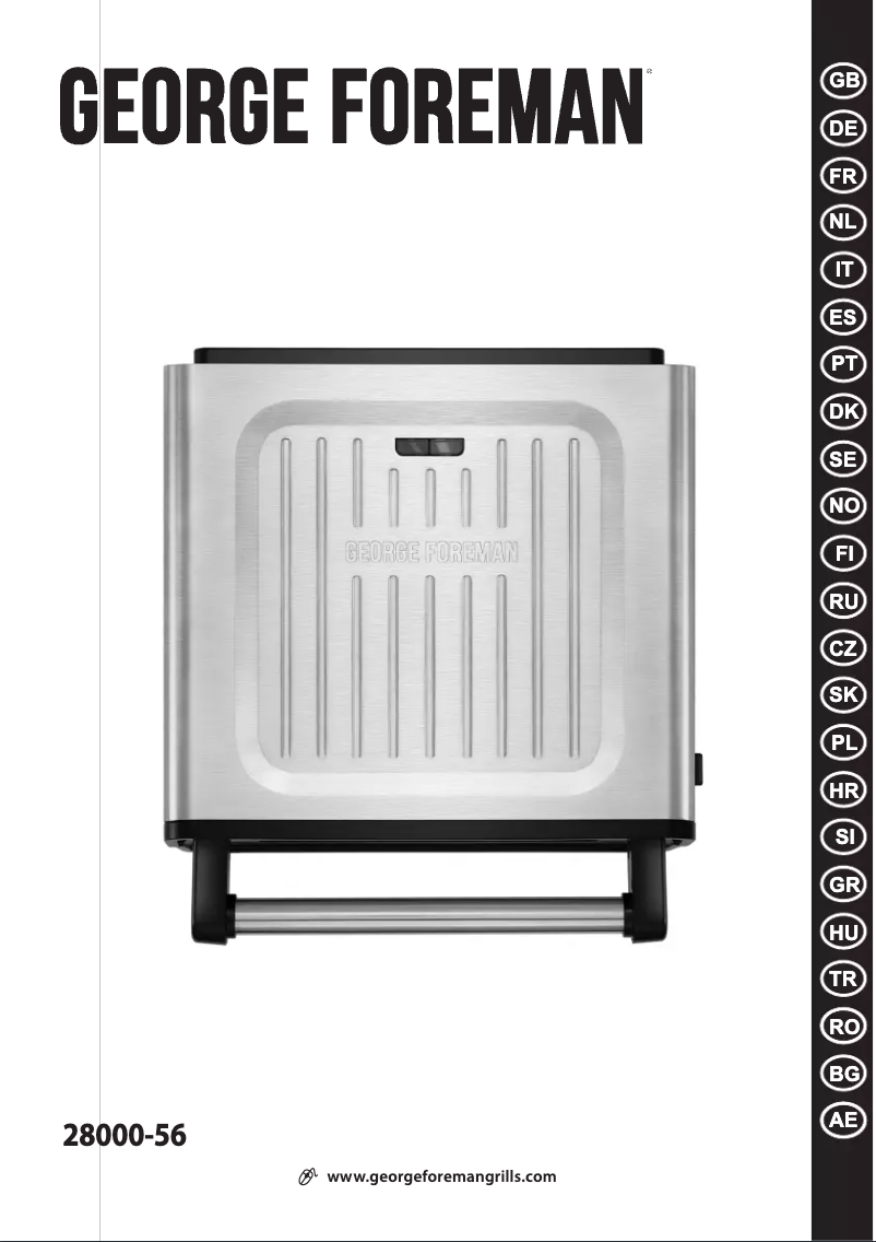 Page 1 de la notice Manuel utilisateur George Foreman Smokeless Grill