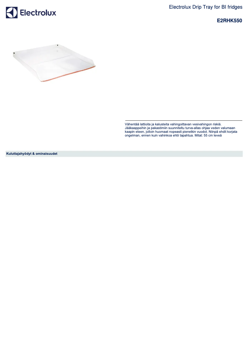 Página 1 del manual Manual de usuario AEG E2RHK550