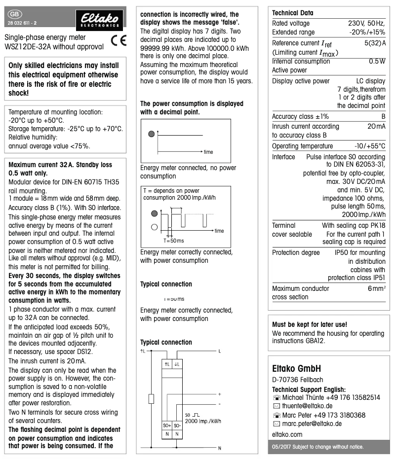 Image de la première page du manuel de l'appareil WSZ12DE-32A
