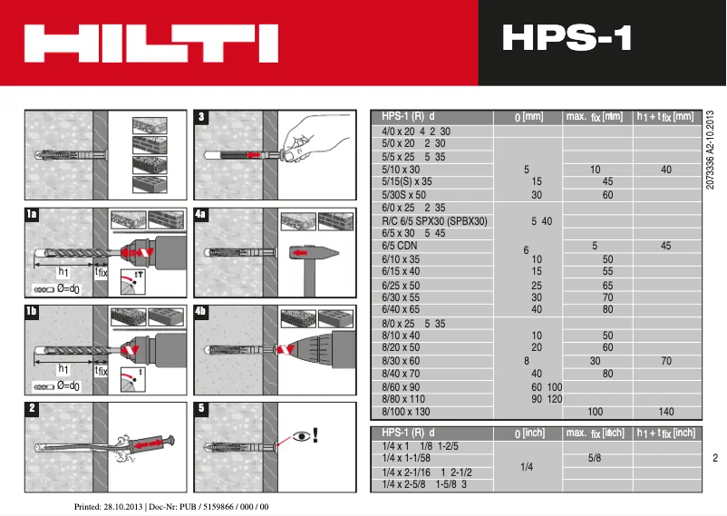 Página 1 del manual Manual de usuario Hilti HPS-1 R